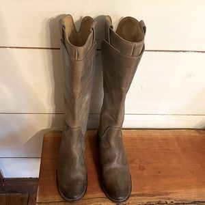 Frye riding boots.